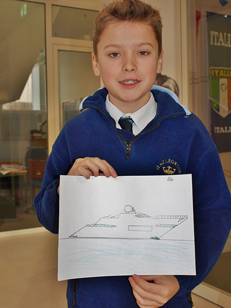 Bert with one of his yacht designs