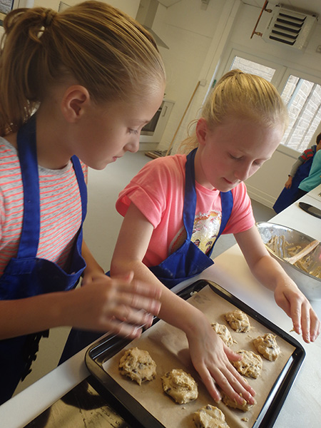 Baking some delicious chocolate chip cookies