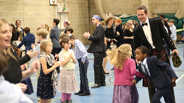 Boarders enjoying Scottish Dancing after the Boarders' Feast