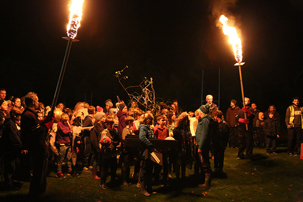 The torch-lit procession