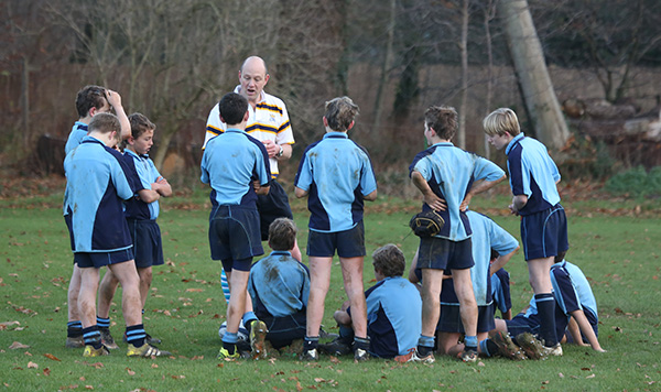 1st team rugby - half time talk