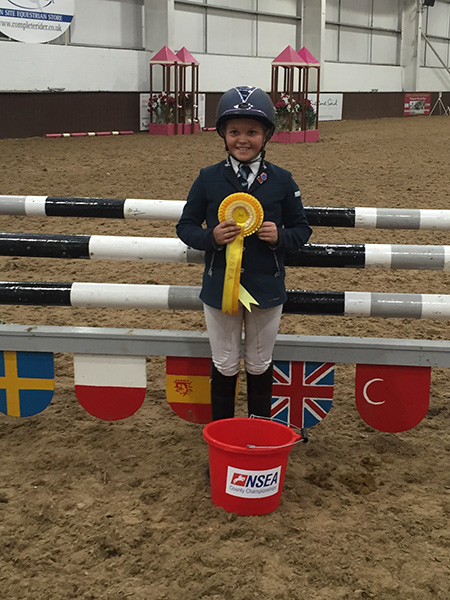 Olivia with her 3rd place rosette