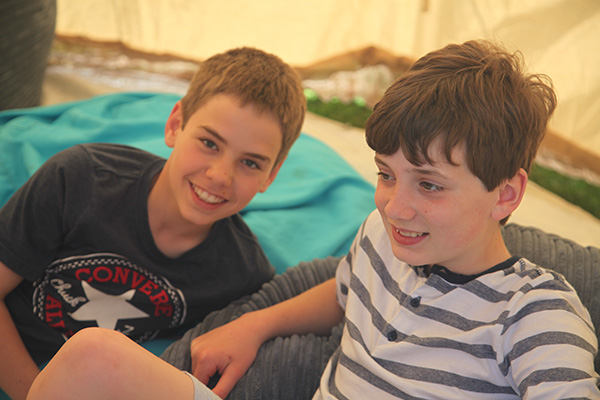 Relaxing in the chill-out zone