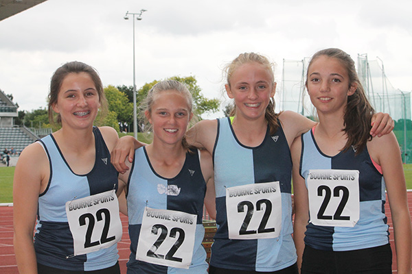 The Year 8 girls 4 x 100m relay team