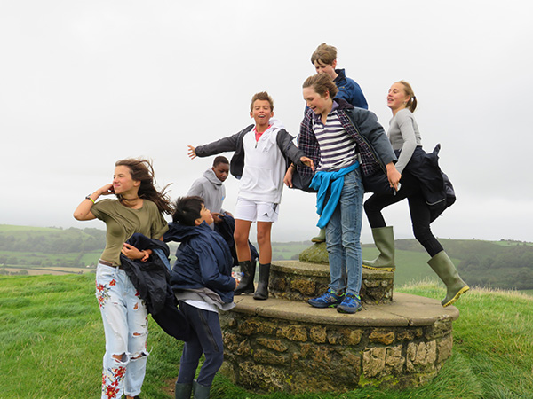 Year 8 boarders enjoying a 6 mile walk