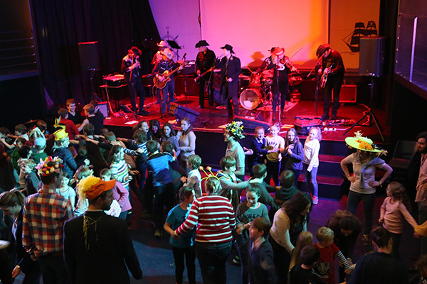 Boarders enjoying dancing to the music of The Johnsons