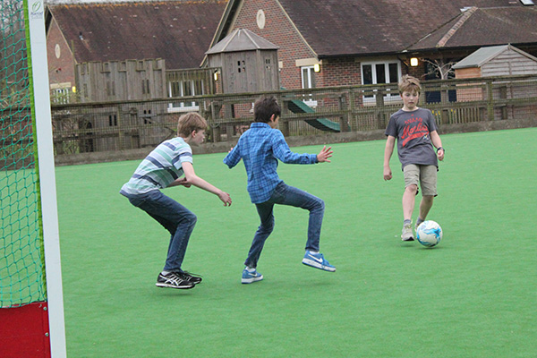 boarders' football fun on the Bastion