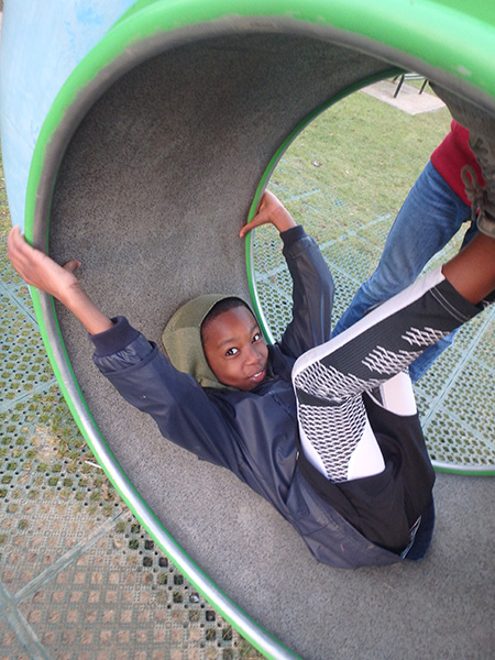 The spinning ride at the park