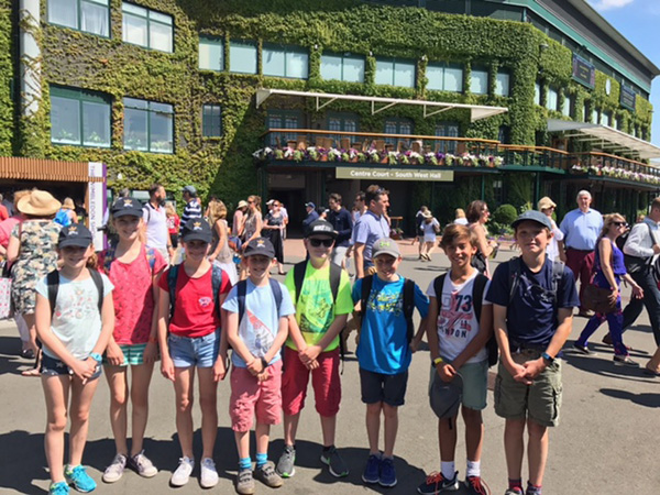 Hazlegrove children enjoying a trip to Wimbledon